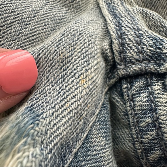 NWT One Teaspoon Size 26 Bonita Light Wash Button Fly Jean Shorts Frayed Hem New - Picture 6 of 7